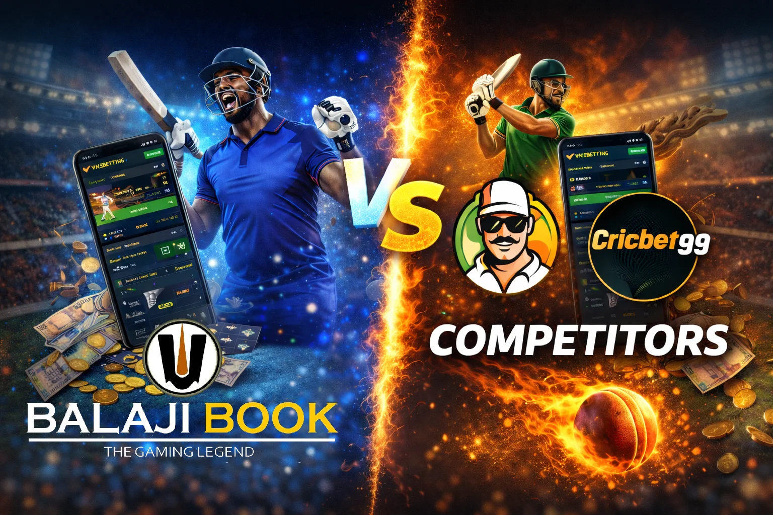 Balaji Online Book VS Competitors Online ID