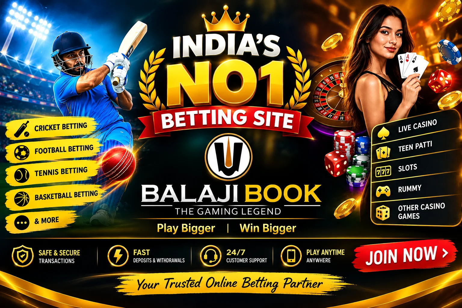 India's NO1 Betting Site Balaji Online Book