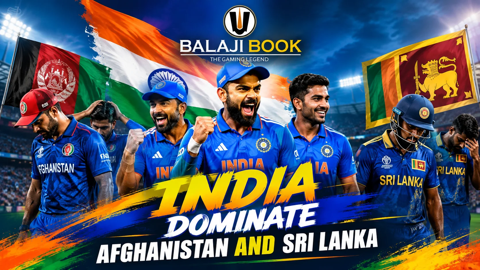 India Dominate Afghanistan And Sri Lanka