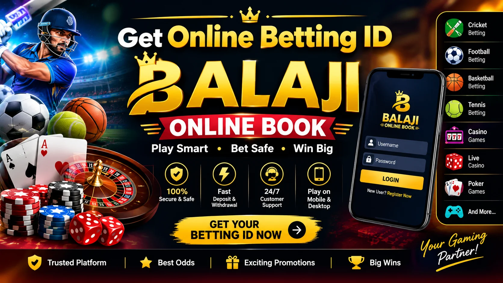 Get Online Betting ID Balaji Online Book